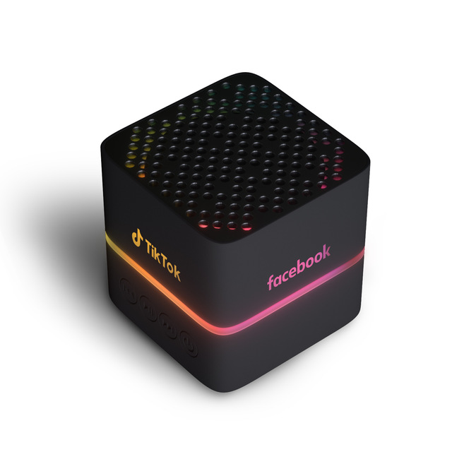 Customizable LOGO Mini Portable Home Speaker RGB LED Lighting Wireless USB Interface for Outdoor Home Use Powered