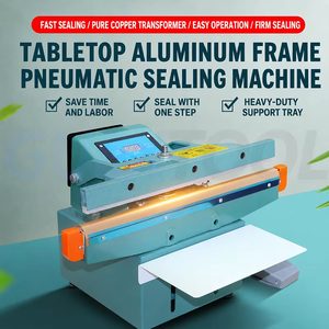 Machine de thermoscellage pneumatique automatique à cadre en aluminium, chauffage double face, longueur de scellage 450 mm, 1200 W haute puissance pour papier - Product Image 5