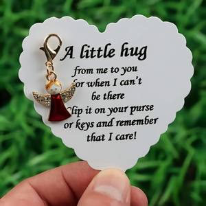 Porte-clés Ailes d'Ange, Thème Rédemption Cœur d'Ange, Porte-clés en Métal, Souvenir d'Activités Religieuses, Pendentif pour Téléphone Portable - Product Image 2