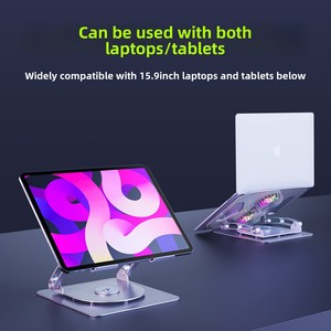 <span class=keywords><strong>360</strong></span> °   Soporte Giratorio de Aluminio para Laptop con Ventiladores Dobles Ultra Silenciosos, Altura Ajustable, para <span class=keywords><strong>MacBook</strong></span> Pro de 17 Pulgadas, Plegable y Estable - Product Image 5