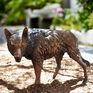 Antiguo decoración <span class=keywords><strong>de</strong></span> jardín vida tamaño <span class=keywords><strong>de</strong></span> Metal <span class=keywords><strong>de</strong></span> bronce <span class=keywords><strong>de</strong></span> <span class=keywords><strong>lobo</strong></span> <span class=keywords><strong>escultura</strong></span> - Product Image 2
