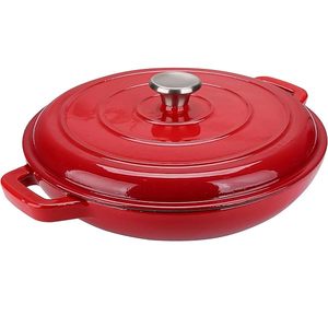 Súp truyền thống nấu ăn nồi tròn bao phủ Hà Lan lò tráng men gang nông soong món ăn Pan với nắp - Product Image 4