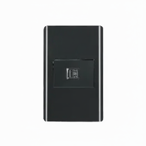 Scatola con 3 unità piastra armata nera 1 presa telefonica 1.5 mod, lisbona - Product Image 1