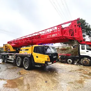 Sany Boom Manlift ไฮดรอลิกติดตั้ง Stc800 80 ตัน 6x4 รถบรรทุกพร้อมเครนคลัทช์มือถือรถบรรทุกมือสองเครน