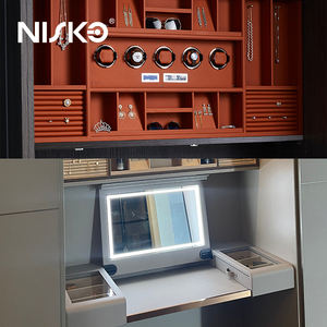 Vente en gros Armoire de rangement pour vêtements Armoire penderie Chambre à coucher coiffeuse miroir Meubles - Product Image 4