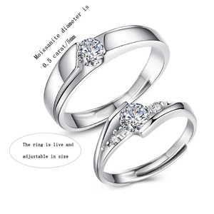 Anillo <span class=keywords><strong>de</strong></span> moissanita <span class=keywords><strong>de</strong></span> 925 quilates <span class=keywords><strong>de</strong></span> plata <span class=keywords><strong>de</strong></span> ley 0,5, anillo mutuo <span class=keywords><strong>de</strong></span> alianza <span class=keywords><strong>de</strong></span> montaña <span class=keywords><strong>de</strong></span> diamantes <span class=keywords><strong>de</strong></span> lujo, anillo <span class=keywords><strong>de</strong></span> <span class=keywords><strong>pareja</strong></span> <span class=keywords><strong>de</strong></span> alta tendencia ajustable - Product Image 5