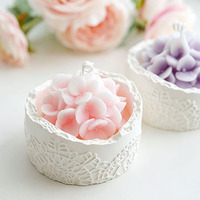 Ensemble de bougies parfumées florales modernes faites à la main, cadeau pour femmes et décoration d'intérieur