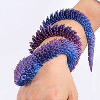 Dragon serpent imprimé en 3D figurines imprimées en 3D décoration du nouvel an 2025 ornement de table traditionnel jouets 3d pour enfants cadeau de noël