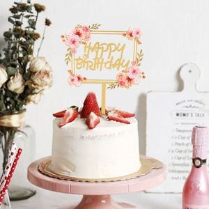 Décoration de gâteau romantique en acrylique écologique, 6 couleurs, fleurs et papillons, pour anniversaire et mariage - Product Image 4