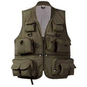 Gilet Safari Multi-Poches Respirant à Fermeture Éclair pour Hommes - Product Image 1