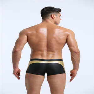 Hombres Sexy <span class=keywords><strong>de</strong></span> oro <span class=keywords><strong>de</strong></span> imitación <span class=keywords><strong>de</strong></span> cuero <span class=keywords><strong>de</strong></span> noche ropa interior club <span class=keywords><strong>de</strong></span> hombres calzoncillos y calzoncillos - Product Image 4