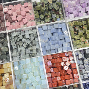 Dados de Piedras Preciosas Mixtas Hechos a Mano al por Mayor: Amatista Natural, Jaspe Rojo y <span class=keywords><strong>Cuarzo</strong></span> Rosa - Product Image 1