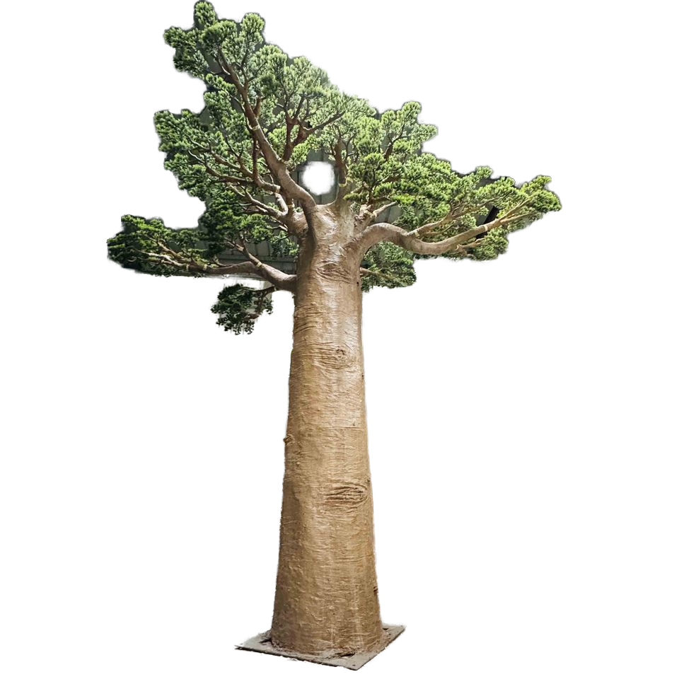 2 Miniatures Arbre Baobab En Plastique - Décoration Pour Diorama, Paysage Miniature, Maquette