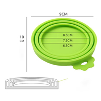 Couvercles de casseroles de cuisine en silicone écologiques sans BPA, réutilisables, universels, avec logo personnalisé en couleur pour chats et chiens BHD
