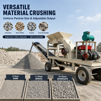 Concasseur à marteaux mobile, machine de concassage de pierres et de roches portable à diesel pour le traitement du charbon, du calcaire et des briques