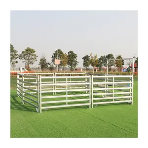 سياج معدني ذو لوحة سلك شبكي ملحوم للحيوانات الأليفة مغلفن بمقاس 2x2 و3x3 يُباع بالجملة لمجموعة الماشية
