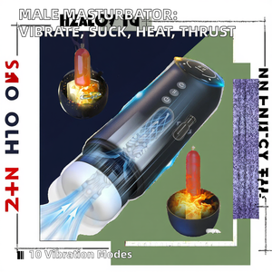 Automatischer <span class=keywords><strong>Masturbator</strong></span> für Männer mit Vibrations-, Saug-, Stoß- und Heizfunktionen, Sprachsteuerung, Penis-Stimulator in Hautfarbe für Realistisches Sexgefühl - Product Image 3