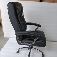 Chaise de bureau exécutive moderne à dossier haut en cuir, réglable en hauteur, pour usage commercial, robuste et stable, chaise pivotante de patron