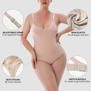 Body Moldeador Transpirable sin Costuras para Mujer, Control de Abdomen, Moldea la Cintura, Levanta Glúteos, <span class=keywords><strong>con</strong></span> Tanga - Product Image 2