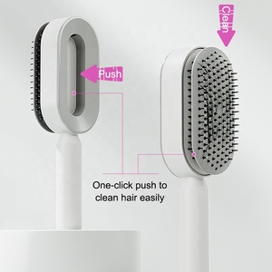 Peine de masaje con bolsa de aire para limpiar el <span class=keywords><strong>cabello</strong></span> con un clic, <span class=keywords><strong>cepillo</strong></span> de pelo autolimpiante para mujeres, <span class=keywords><strong>cepillo</strong></span> de pelo desenredante de una tecla - Product Image 3