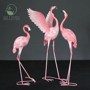 3 Pack decorazione giardino esterno decorazione alta in acciaio da giardino fenicottero animale da giardino - Product Image 6