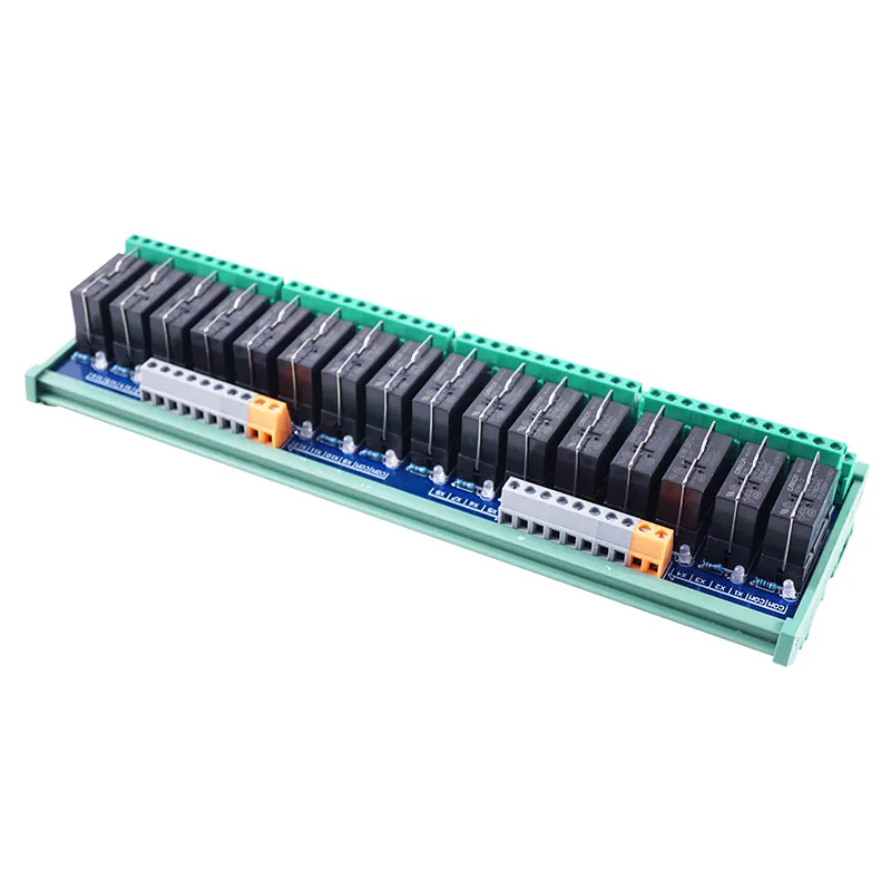 Huaqingjun Module de relais G2RL-2 DPDT à 16 canaux 24VDC 8A Relais électromagnétiques pour machine d'emballage