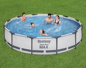 Bestway 56416 12 pieds x 30 pouces <span class=keywords><strong>Piscine</strong></span> <span class=keywords><strong>hors</strong></span> <span class=keywords><strong>sol</strong></span> familiale pour jeux aquatiques d'été, structure en acier, ensemble de <span class=keywords><strong>piscine</strong></span> <span class=keywords><strong>Steel</strong></span> <span class=keywords><strong>Pro</strong></span> <span class=keywords><strong>MAX</strong></span> - Product Image 5