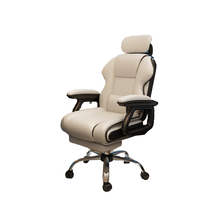Chaise pivotante en cuir synthétique réglable et extensible pour le bureau à domicile - Confort assis pour de longues heures, chaise de jeu