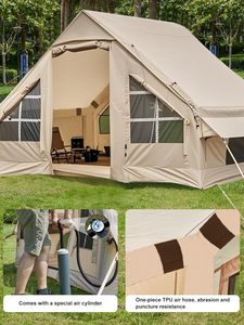 Gran tienda inflable portátil de lujo impermeable y a prueba de viento tela Oxford gran espacio 3-4 personas viajes al aire libre - Product Image 3