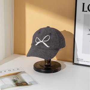 Hochwertige Polyester Old Washed Sonnenhut All-Match Trendy Top Cap Sweet Bow Bestickte Baseball Cap Dot Pattern Großhandel - Product Image 5