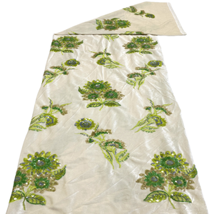 Tissu en <span class=keywords><strong>velours</strong></span> vert élégant, <span class=keywords><strong>velours</strong></span> à paillettes, <span class=keywords><strong>velours</strong></span> <span class=keywords><strong>blanc</strong></span> pour robe de femme, robe en flanelle, broderie à paillettes, dentelle pour robe de mariée - Product Image 3