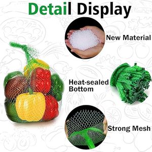 Huamaohengchun 100 sacs en filet réutilisables pour fruits et légumes, sacs en filet pour oignons et fruits, et sacs de cuisson pour fruits de mer, sacs de rangement de 24 pouces - Product Image 5