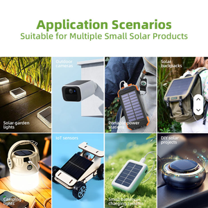 <span class=keywords><strong>Panneaux</strong></span> solaires flexibles ETFE de petite taille sur mesure 2W 3W 5W 6V 12V, mini module PV mono tout noir pour ventilateur, lumière LED, traceur GPS - Product Image 5