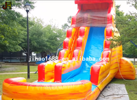Toboggan aquatique gonflable commercial, grands toboggans gonflables pour enfants et adultes