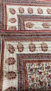 Best Jaipuri Organic Cotton Voile <b>Bedding</b> Set Handmade <b>Quilt</b> Reversible Razai Hand Block Printed Patchwork Warm Home <b>Quilt</b> - Product Image 5