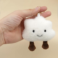 Porte-clés rond en peluche rayé personnalisé avec étiquette tissée, breloque promotionnelle pour petit sac de marque Garden, jouet