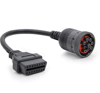 Cable de Diagnóstico de Alta Resistencia J1939 de 9 Pines Hembra a OBD2 de 16 Pines Hembra para Camiones Diésel Cummins, Adaptador de Escáner de Motor