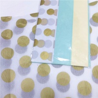 Papier d'emballage à pois métallisé, papier de soie à pois, sacs cadeaux à pois, papier d'emballage – Vente chaude