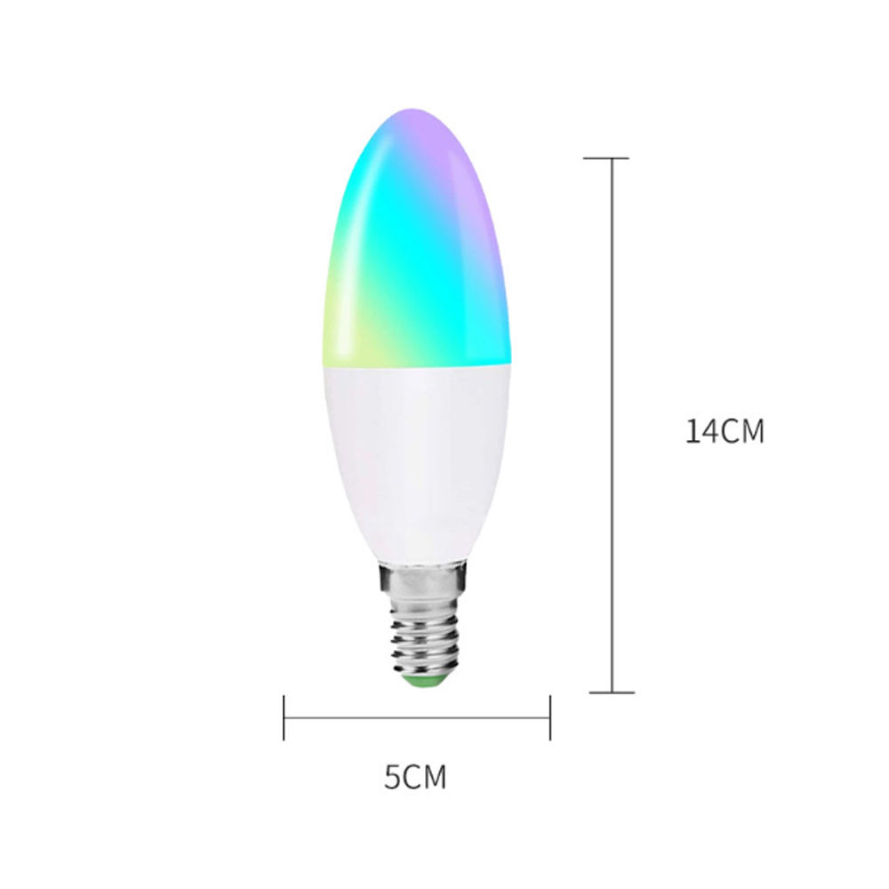 HONPNK E14 Tuya Smart WiFi Light Bulb LED Mobile Phone Timed Voice Remote Control RGB Color Candle Light