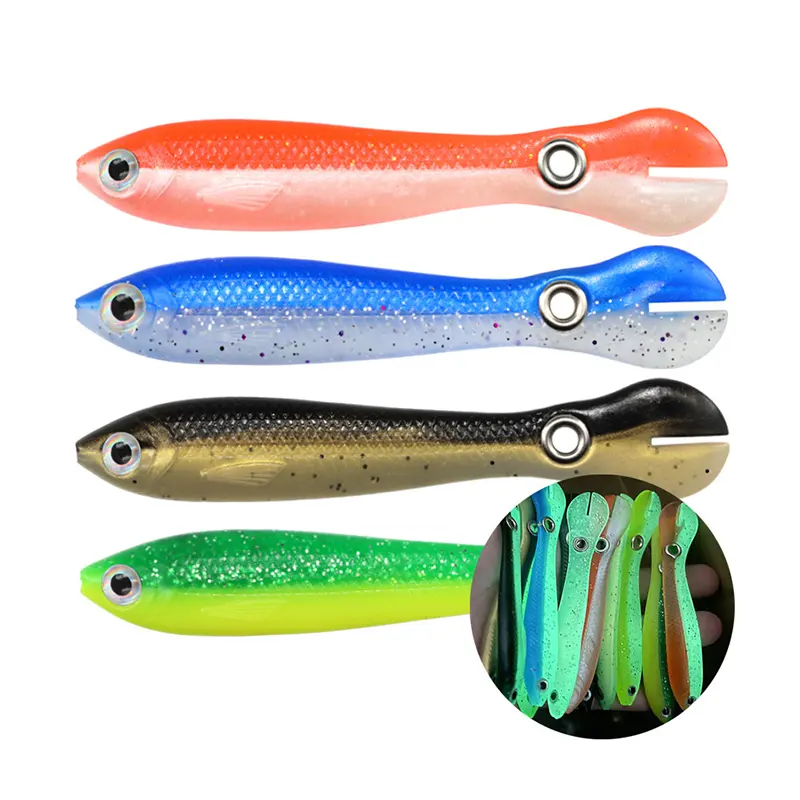 WEIHE Soft Fishing Bait 2g/6g Wobble Tail Lure Silicone Small Loach Artificial Baits For Bass Pike Fishing