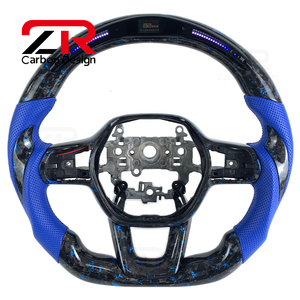 Volante de Fibra de Carbono Forjado con LED RPM para <span class=keywords><strong>Honda</strong></span> Civic 11ª Gen, <span class=keywords><strong>CRV</strong></span>, Generación Fk8, Fk7, Tipo <span class=keywords><strong>R</strong></span>, Si, Acura, 2021, 2022, <span class=keywords><strong>2023</strong></span>, 2024 - Product Image 1