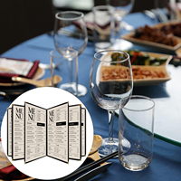 Couvre-menus en PVC 8,5 x 11 pouces, reliure à double couture, couvre-menu 4 pages avec 8 vues