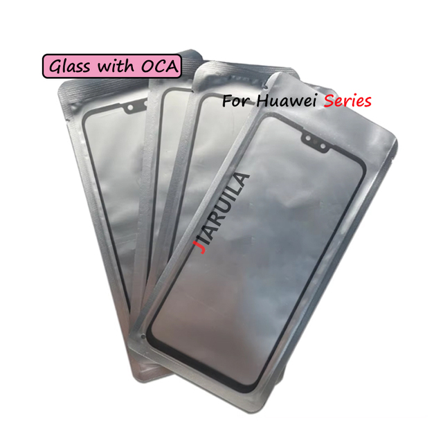 Mobile Phone Front Screen Outer Glass With OCA for Huawei P30 P40 Lite E Y6P Y7A Y7P Y8P Y8S Y9 2019 Y9A Y9S Honor 9X