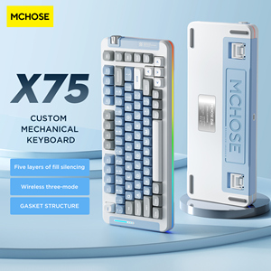 Teclado Mecánico para Juegos MCHOSE X75V2, Superventas, RGB, 75 Teclas, Bluetooth, Cableado, Modo Dual, Tamaño Mini 75%, Portátil, Negro, Oficina, Juegos - Product Image 5