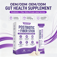Complément alimentaire quotidien pour la santé intestinale, poudre postbiotique pour adultes, bien-être du microbiome, soutien digestif, sachet individuel, marque privée