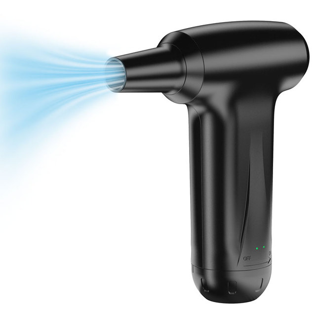 Handheld Cordless Air Duster Battery Powered Portable Electric Mini Turbo Blower for Household Cleaning