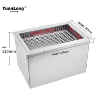 Barbecue coréen commercial carré à extraction sous vide, en acier inoxydable, sans fumée, antirouille, portable et étanche