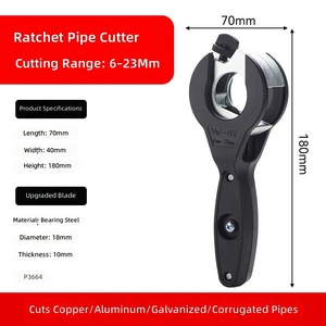 <span class=keywords><strong>Coupe</strong></span>-tube à cliquet en alliage de zinc 8-29 mm avec lame remplaçable pour la dé<span class=keywords><strong>coupe</strong></span> de tuyaux en PPR, PVC, PU, PE - Product Image 6