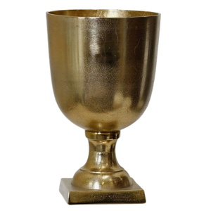 Barware Copa de cerveza Vidrio Fabricante al por mayor Diseño moderno Copa de vino de latón Accesorio de mesa de color dorado - Product Image 2