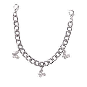 Martin <b>Boot</b> Shoe <b>Chain</b> With Rhinestone Butterfly Pendant For Fashionable Stylish Commute All Seasons - Product Image 5